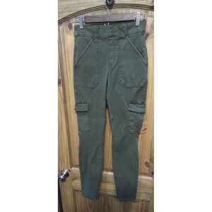 Spanx Green Utility Cargo Pants Women's Size M Medium‎ Skinny Stretch Pockets